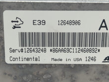 2012 Chevrolet Equinox PCM Engine Control Computer ECU ECM PCU OEM P/N:12648906 Fits Fits 2013 2014 2015 2016 OEM Used Auto Parts