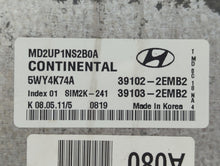 2011-2013 Hyundai Elantra PCM Engine Control Computer ECU ECM PCU OEM P/N:39102-2EMB2 Fits Fits 2011 2012 2013 OEM Used Auto Parts