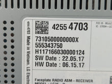 2017-2018 Chevrolet Malibu Radio AM FM Cd Player Receiver Replacement P/N:42554703 Fits 2017 2018 2019 2020 2021 OEM Used Auto Parts