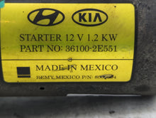 2014-2020 Hyundai Elantra Car Starter Motor Solenoid OEM P/N:36100-2E551 Fits 2014 2015 2016 2017 2018 2019 2020 OEM Used Auto Parts