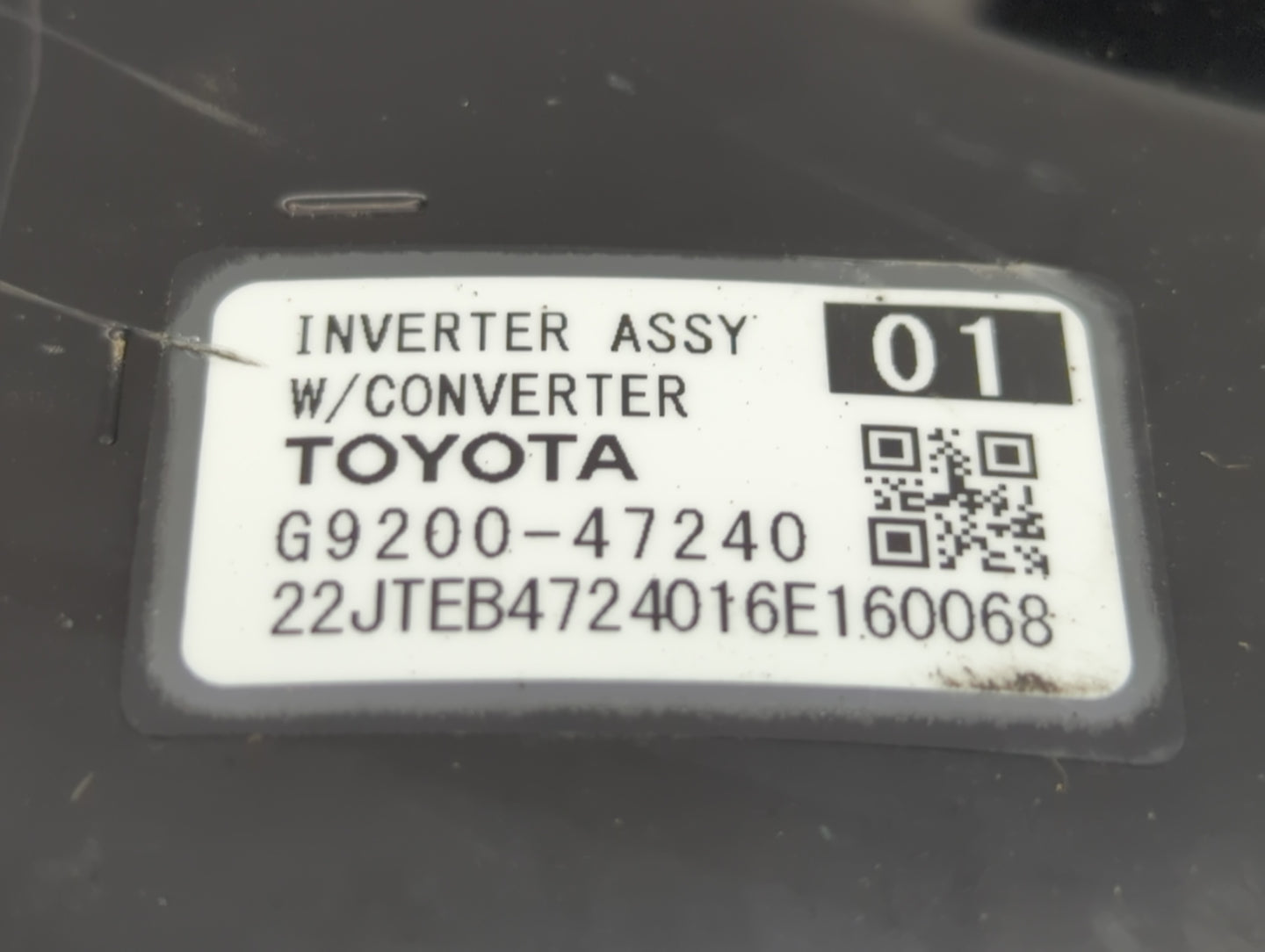 2016 Toyota Prius Hybrid DC Synergy Drive Power Inverter P/N:G9200-47240 Fits OEM Used Auto Parts - Oemusedautoparts1.com