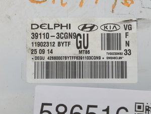 2014-2016 Kia Cadenza PCM Engine Control Computer ECU ECM PCU OEM P/N:39110-3CGN9 Fits Fits 2014 2015 2016 OEM Used Auto Parts