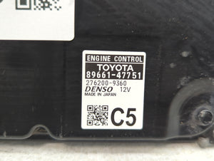 2017-2020 Toyota Prius PCM Engine Control Computer ECU ECM PCU OEM P/N:89661-47751 Fits Fits 2017 2018 2019 2020 OEM Used Auto Parts