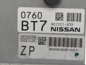 2014-2017 Nissan Versa PCM Engine Control Computer ECU ECM PCU OEM P/N:NEC001-839 Fits Fits 2014 2015 2016 2017 OEM Used Auto Parts