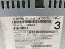 2012 Ford Edge Radio AM FM Cd Player Receiver Replacement P/N:CT4T-19C107-BC CT4T-19C107-BB Fits OEM Used Auto Parts