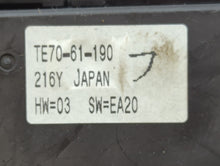 2010-2015 Mazda Cx-9 Climate Control Module Temperature AC/Heater Replacement P/N:TE70-61-190 Fits 2010 2011 2012 2013 2014 2015 OEM Used Auto Parts