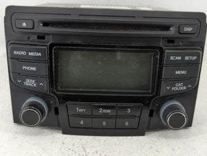 2012-2015 Hyundai Sonata Radio AM FM Cd Player Receiver Replacement P/N:96180-3Q600 Fits 2012 2013 2014 2015 OEM Used Auto Parts