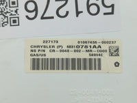 2018 Dodge Journey Instrument Cluster Speedometer Gauges P/N:68310781AA Fits OEM Used Auto Parts - Oemusedautoparts1.com