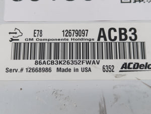 2017-2021 Buick Encore PCM Engine Control Computer ECU ECM PCU OEM P/N:12668986 12679097 Fits Fits 2017 2018 2019 2020 2021 OEM Used Auto Parts