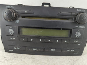 2009 Toyota Corolla Radio AM FM Cd Player Receiver Replacement P/N:86120-02750 Fits OEM Used Auto Parts