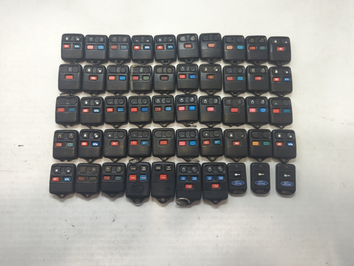 Lot of 50 Ford Keyless Entry Remote Fob MIXED FCC IDS MIXED PART NUMBERS - Oemusedautoparts1.com