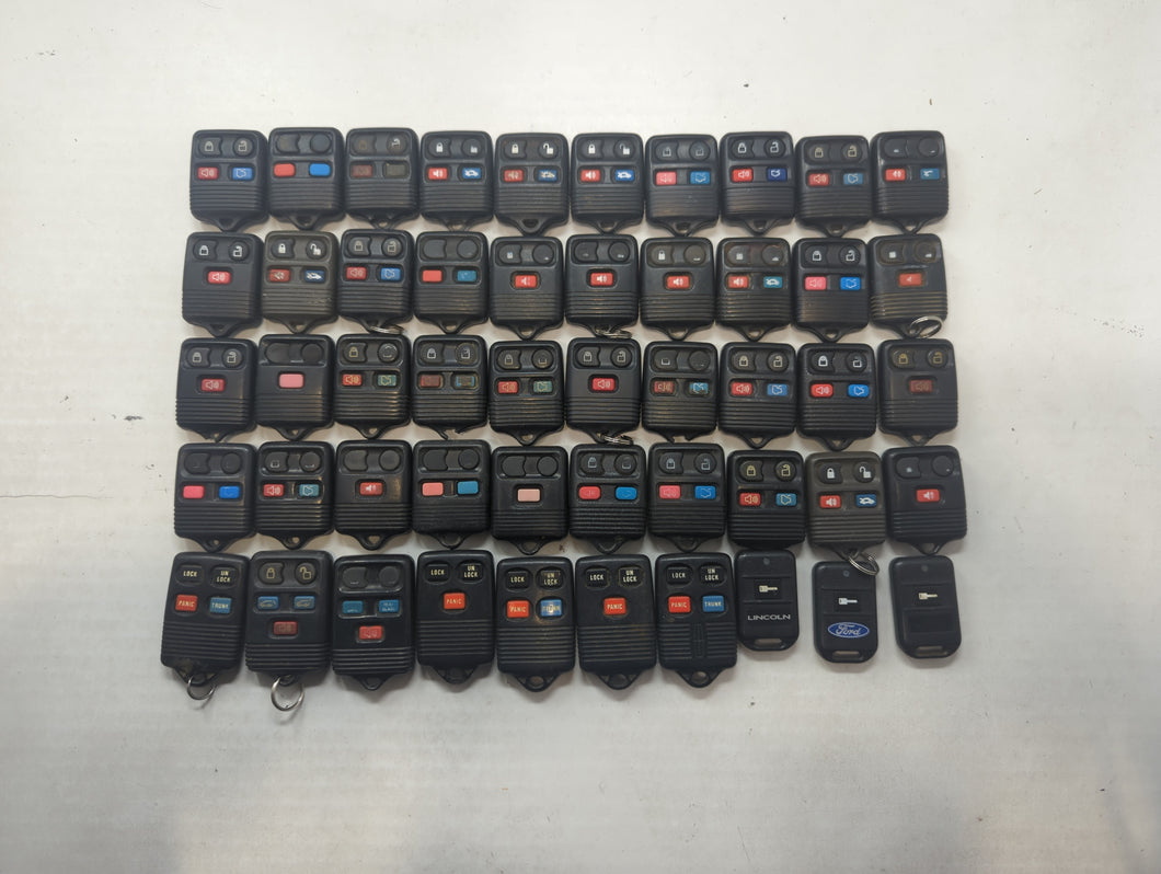 Lot of 50 Ford Keyless Entry Remote Fob MIXED FCC IDS MIXED PART NUMBERS