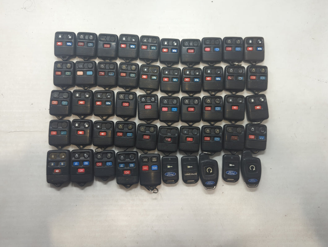 Lot of 50 Ford Keyless Entry Remote Fob MIXED FCC IDS MIXED PART NUMBERS