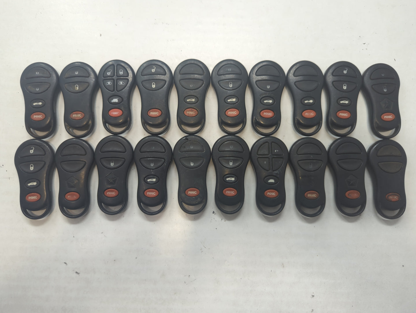 Lot of 20 Dodge Keyless Entry Remote Fob GQ43VT9T MIXED PART NUMBERS - Oemusedautoparts1.com