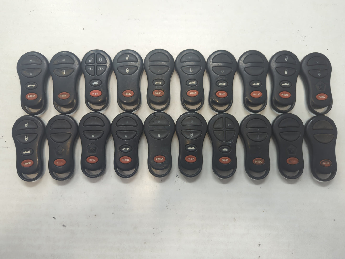 Lot of 20 Dodge Keyless Entry Remote Fob GQ43VT9T MIXED PART NUMBERS - Oemusedautoparts1.com