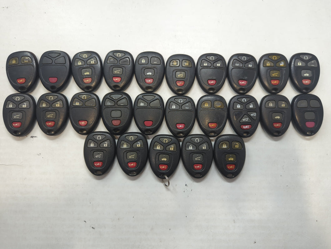 Lot of 25 Chevrolet Keyless Entry Remote Fob MIXED FCC IDS MIXED PART