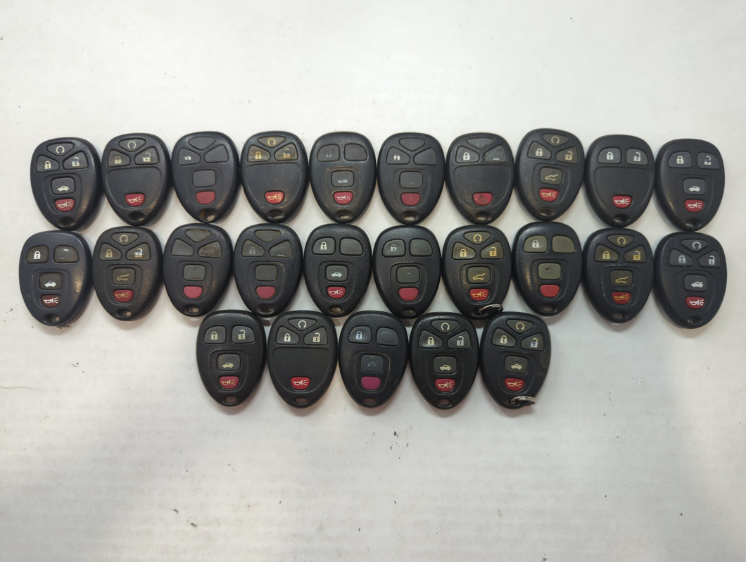 Lot of 25 Chevrolet Keyless Entry Remote Fob MIXED FCC IDS MIXED PART