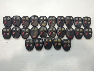 Lot of 25 Chevrolet Keyless Entry Remote Fob MIXED FCC IDS MIXED PART