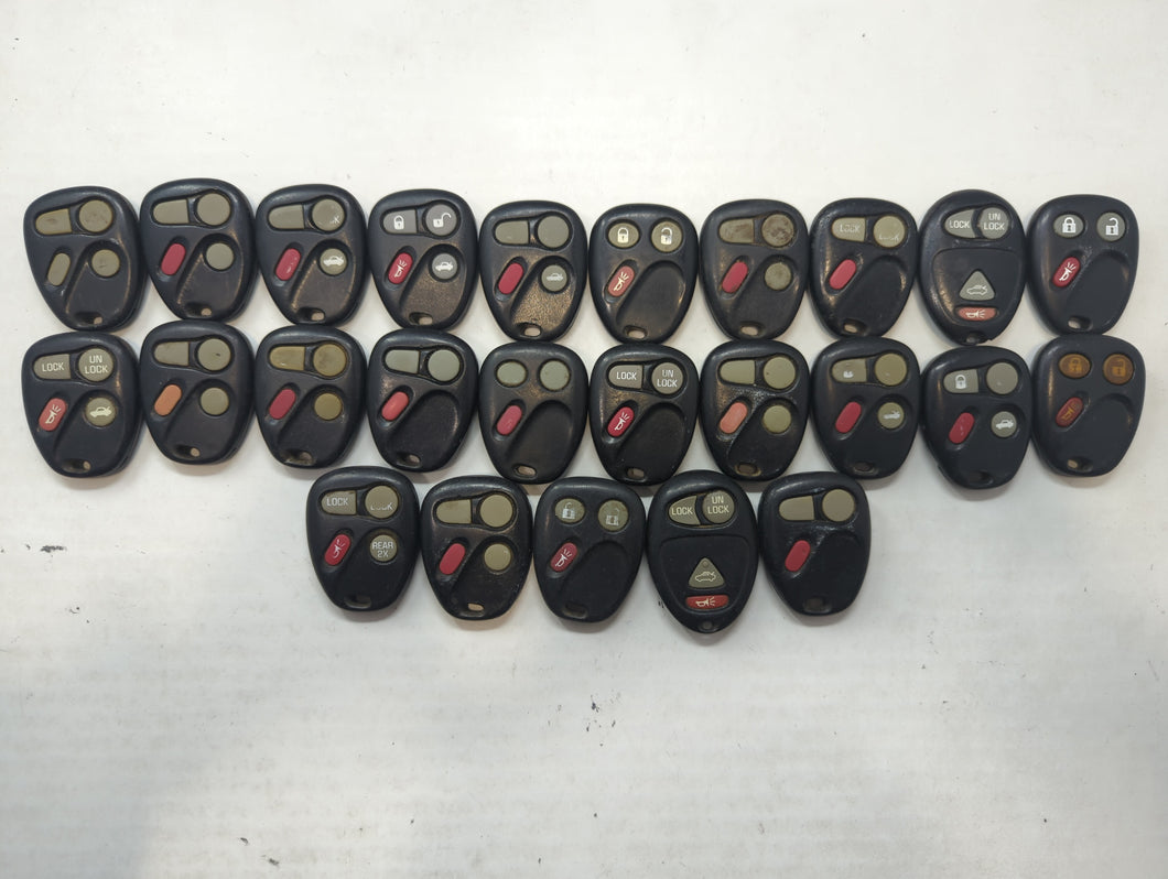 Lot of 25 Chevrolet Keyless Entry Remote Fob MIXED FCC IDS MIXED PART