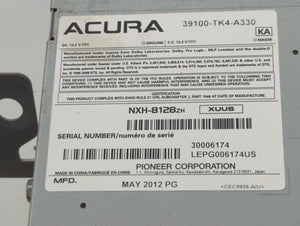 2012 Acura Tl Radio AM FM Cd Player Receiver Replacement P/N:39100-TK4-A330 Fits OEM Used Auto Parts