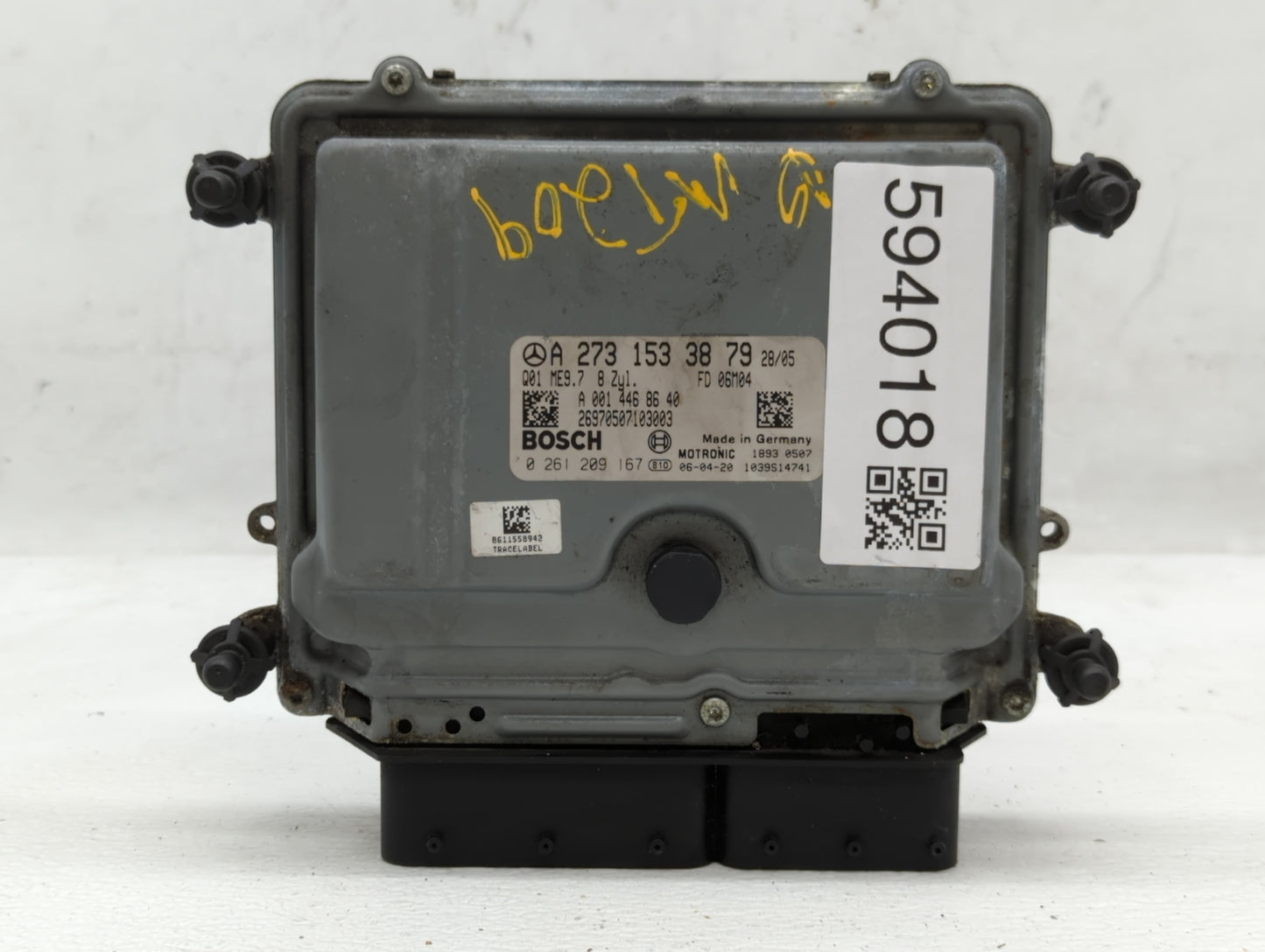 2007-2008 Mercedes-Benz Gl450 PCM Engine Computer ECU ECM PCU OEM P/N:A 273 153 38 79 Fits 2007 2008 OEM Used Auto Parts - Oemusedautoparts1.com