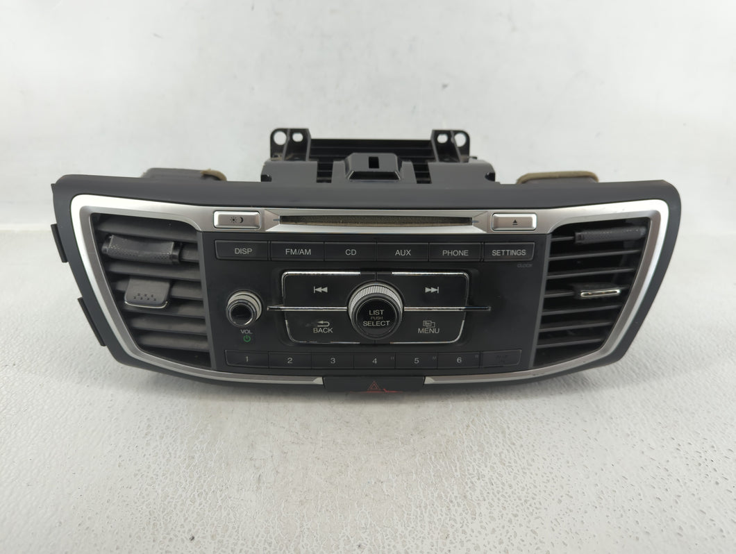 2013-2015 Honda Accord Radio AM FM Cd Player Receiver Replacement P/N:39100-T2A-A320 Fits 2013 2014 2015 OEM Used Auto Parts