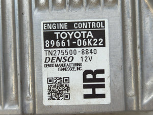 2012-2014 Toyota Camry PCM Engine Computer ECU ECM PCU OEM P/N:89661-06K22 Fits 2012 2013 2014 OEM Used Auto Parts