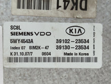 2007-2009 Kia Spectra PCM Engine Control Computer ECU ECM PCU OEM P/N:39130-23534 39102-23534 Fits Fits 2007 2008 2009 OEM Used Auto Parts