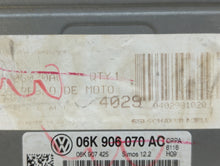 2013-2015 Volkswagen Beetle PCM Engine Control Computer ECU ECM PCU OEM P/N:06K 906 070 AC Fits Fits 2013 2014 2015 OEM Used Auto Parts