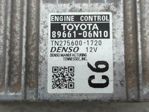 2015 Toyota Camry PCM Engine Control Computer ECU ECM PCU OEM P/N:89661-06N10 Fits OEM Used Auto Parts