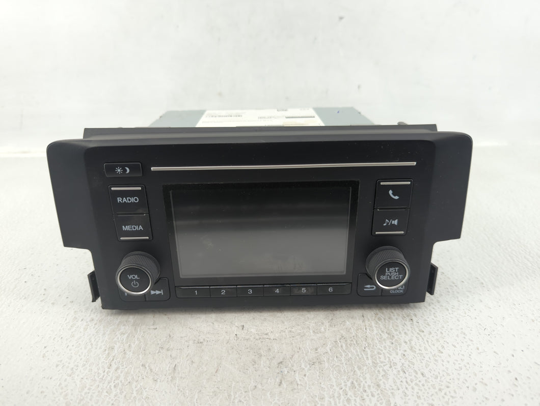 2019-2021 Honda Civic Radio AM FM Cd Player Receiver Replacement P/N:39100-TBA-A41 Fits 2019 2020 2021 OEM Used Auto Parts