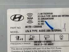 2015 Hyundai Sonata Radio AM FM Cd Player Receiver Replacement P/N:96170-C20004X Fits OEM Used Auto Parts