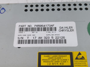 2004-2007 Dodge Durango Radio AM FM Cd Player Receiver Replacement P/N:P05064173AF Fits 2004 2005 2006 2007 2008 2009 2010 OEM Used Auto Parts