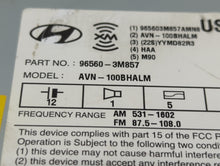 2011-2014 Hyundai Genesis Radio AM FM Cd Player Receiver Replacement P/N:96560-3M857 Fits 2011 2012 2013 2014 OEM Used Auto Parts