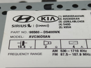 2016-2018 Kia Optima Radio AM FM Cd Player Receiver Replacement P/N:96560-D5400WK Fits 2016 2017 2018 OEM Used Auto Parts