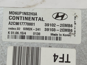 2014-2016 Hyundai Elantra PCM Engine Control Computer ECU ECM PCU OEM P/N:39102-2EMB6 Fits Fits 2014 2015 2016 OEM Used Auto Parts