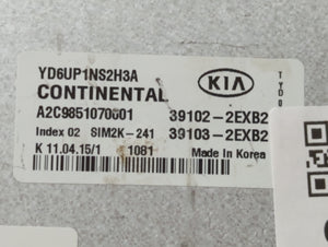 2016 Kia Forte PCM Engine Control Computer ECU ECM PCU OEM P/N:39102-2EXB2 Fits OEM Used Auto Parts