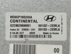 2014-2016 Hyundai Elantra PCM Engine Control Computer ECU ECM PCU OEM P/N:39103-2EML6 39102-2EML6 Fits Fits 2014 2015 2016 OEM Used Auto Parts