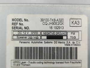 2011-2013 Honda Odyssey Radio AM FM Cd Player Receiver Replacement P/N:39100-TK8-A320 Fits 2011 2012 2013 OEM Used Auto Parts