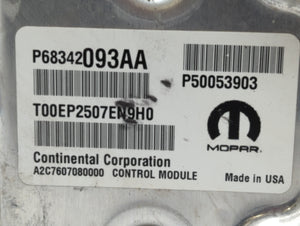 2018 Jeep Cherokee PCM Engine Control Computer ECU ECM PCU OEM P/N:P68354831AC P68342093AA Fits OEM Used Auto Parts