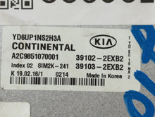 2016 Kia Forte PCM Engine Control Computer ECU ECM PCU OEM P/N:39103-2EXB2 39102-2EXB2, 39107-2EXB2, 39106-2EXB2 Fits OEM Used Auto Parts