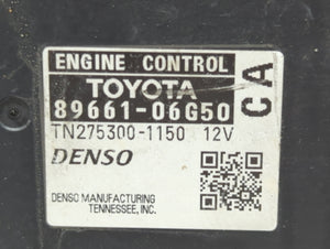 2008 Toyota Camry PCM Engine Control Computer ECU ECM PCU OEM P/N:89661-06G50 Fits OEM Used Auto Parts