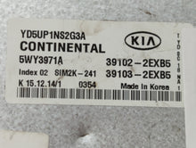 2015 Kia Forte PCM Engine Control Computer ECU ECM PCU OEM P/N:39103-2EXB5 39102-2EXB5 Fits OEM Used Auto Parts