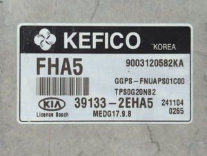 2015 Kia Soul PCM Engine Control Computer ECU ECM PCU OEM P/N:39133-2EHA5 Fits OEM Used Auto Parts