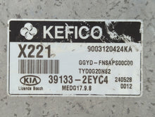 2015 Kia Forte PCM Engine Control Computer ECU ECM PCU OEM P/N:39133-2EYC4 Fits OEM Used Auto Parts