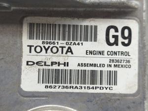 2012-2013 Toyota Corolla PCM Engine Computer ECU ECM PCU OEM P/N:89661-0ZA41 Fits 2012 2013 OEM Used Auto Parts