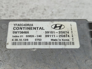 2011-2014 Hyundai Sonata PCM Engine Control Computer ECU ECM PCU OEM P/N:39101-2G674 Fits Fits 2011 2012 2013 2014 OEM Used Auto Parts