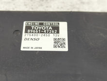 2010 Toyota Prius PCM Engine Control Computer ECU ECM PCU OEM P/N:89661-47262 89661-47261 Fits OEM Used Auto Parts