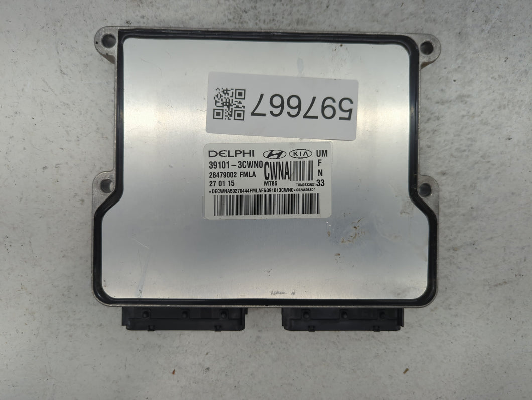 2016-2017 Kia Sorento PCM Engine Control Computer ECU ECM PCU OEM P/N:39101-3CWN1 Fits Fits 2016 2017 OEM Used Auto Parts