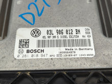 2013-2014 Volkswagen Passat PCM Engine Control Computer ECU ECM PCU OEM P/N:03L 906 012 BN Fits Fits 2013 2014 OEM Used Auto Parts